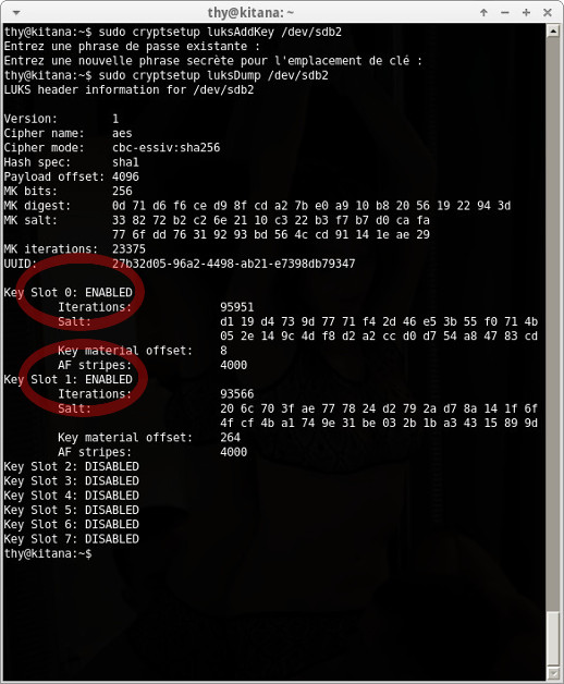 sudo cryptsetup luksAddKey /dev/sdb2