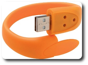 bracelet clé USB en silicone