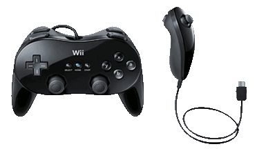 le nunchuk et la manette classic de la wiimote